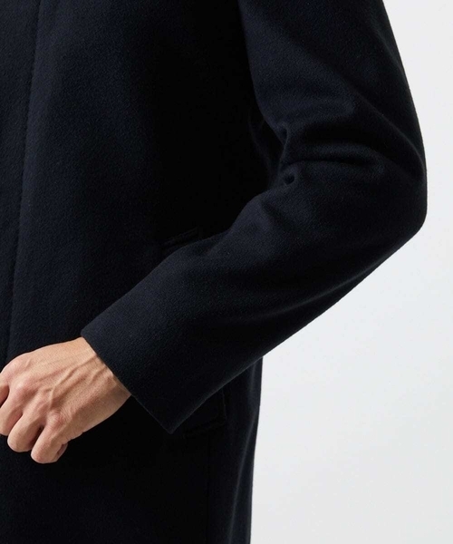MICHEL KLEIN HOMME (ミッシェルクランオム)の「スタンドカラーロングコート(ステンカラーコート・メンズ・ブラウン/ベージュ/ネイビー・MEDIUM/LARGE/X-LARGE)」の9枚目の写真