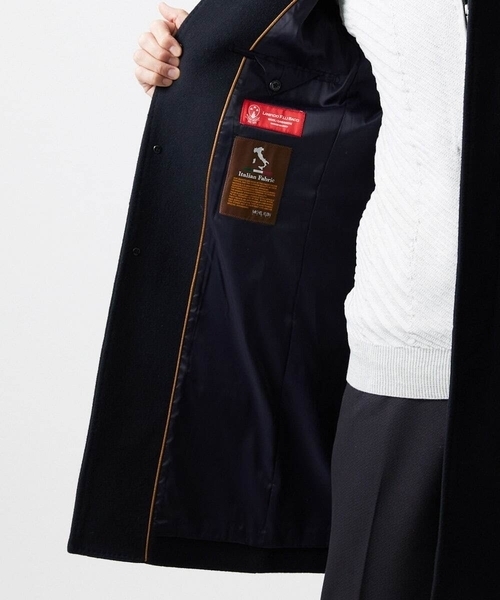 MICHEL KLEIN HOMME (ミッシェルクランオム)の「スタンドカラーロングコート(ステンカラーコート・メンズ・ブラウン/ベージュ/ネイビー・MEDIUM/LARGE/X-LARGE)」の14枚目の写真