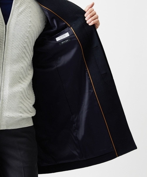 MICHEL KLEIN HOMME (ミッシェルクランオム)の「スタンドカラーロングコート(ステンカラーコート・メンズ・ブラウン/ベージュ/ネイビー・MEDIUM/LARGE/X-LARGE)」の15枚目の写真