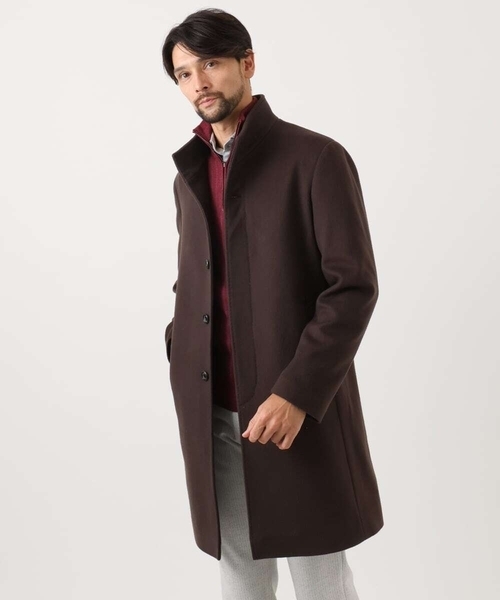 MICHEL KLEIN HOMME (ミッシェルクランオム)の「スタンドカラーロングコート(ステンカラーコート・メンズ・ブラウン/ベージュ/ネイビー・MEDIUM/LARGE/X-LARGE)」の20枚目の写真