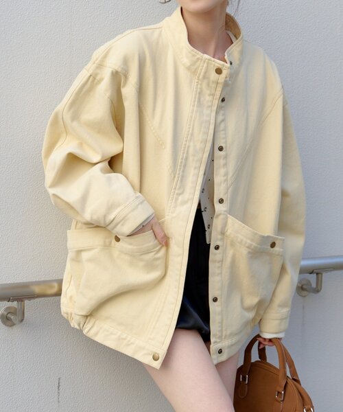 Kastane（カスタネ）の「【ティペット付き/WEB先行】カラーツイルレース付きジャケット（その他アウター・レディース・ブラック/ピンク/イエロー/ベージュ・FREE）」の3枚目の写真