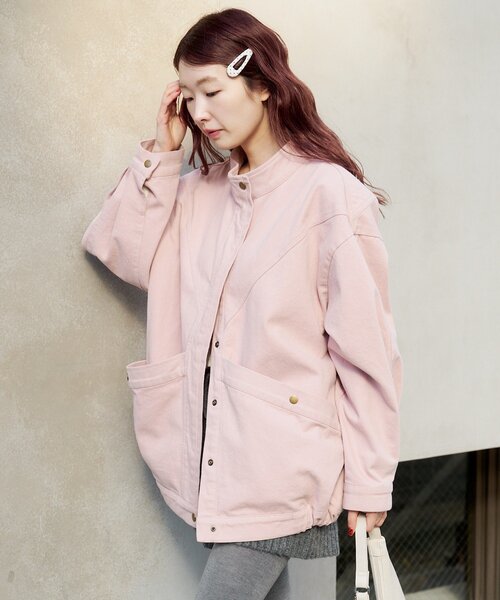 Kastane（カスタネ）の「【2026SSカタログ/ティペット付き】カラーツイルレース付きジャケット（その他アウター・レディース・ブラック/ピンク/イエロー/ベージュ・FREE）」の22枚目の写真