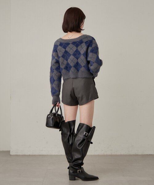 mline（エムライン）の「[mline]コンパクト ショートパンツ（その他パンツ・レディース・チャコールグレー/ブラック・1/2）」の21枚目の写真