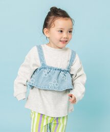 BREEZE（ブリーズ）の「フラワーデニムビスチェ_ジュニア対応（ベスト）」