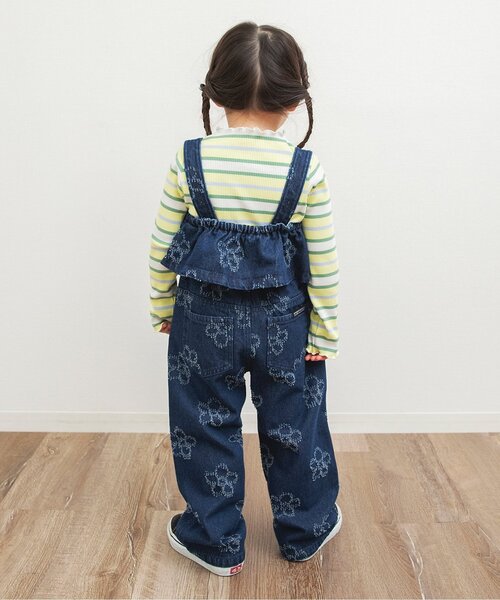 BREEZE(ブリーズ)の「フラワーデニムビスチェ_ジュニア対応(ベスト・キッズ・サックスブルー/ネイビー・140/130/90/120/110/100/80)」の14枚目の写真