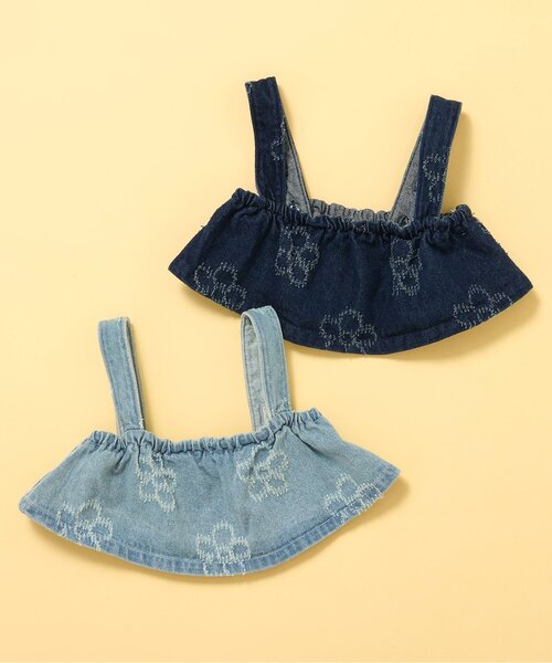 BREEZE(ブリーズ)の「フラワーデニムビスチェ_ジュニア対応(ベスト・キッズ・サックスブルー/ネイビー・140/130/90/120/110/100/80)」の13枚目の写真