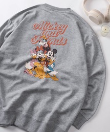 【71】【Disney/ディズニー】ミッキーマウス/トイストーリー 裏毛 クルーネック スウェット/バックプリント/レディース