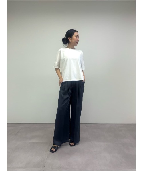 UR'S(ユアーズ)の「2タックサテンイージーパンツ(その他パンツ・レディース・チャコール/ベージュ/アイボリー/ブラック・L/M/S)」の8枚目の写真