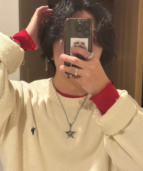 SBG（エスビー）の「インフルエンサー みっち～ × SBG ラギット スターネックレス（ネックレス・メンズ・シルバー・FREE）」の5枚目の写真