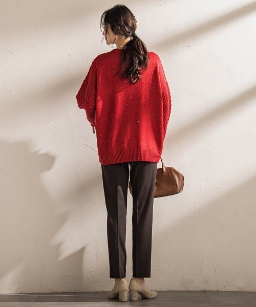 LAUTREAMONT(ロートレアモン)の「【WEB限定】ケーブル柄編みニット≪洗える≫(ニット/セーター・レディース・ホワイト/ライトグレー/ネイビー・9号)」の15枚目の写真