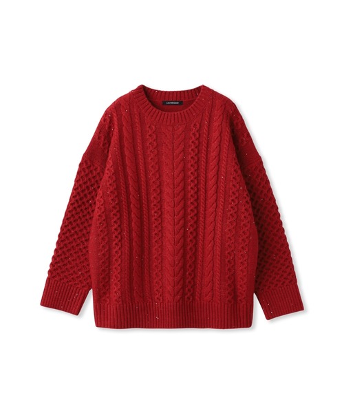 LAUTREAMONT(ロートレアモン)の「【WEB限定】ケーブル柄編みニット≪洗える≫(ニット/セーター・レディース・ホワイト/ライトグレー/ネイビー・9号)」の4枚目の写真