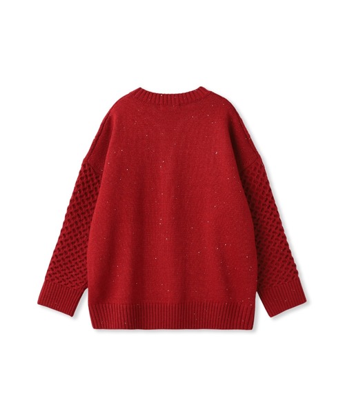 LAUTREAMONT(ロートレアモン)の「【WEB限定】ケーブル柄編みニット≪洗える≫(ニット/セーター・レディース・ホワイト/ライトグレー/ネイビー・9号)」の5枚目の写真