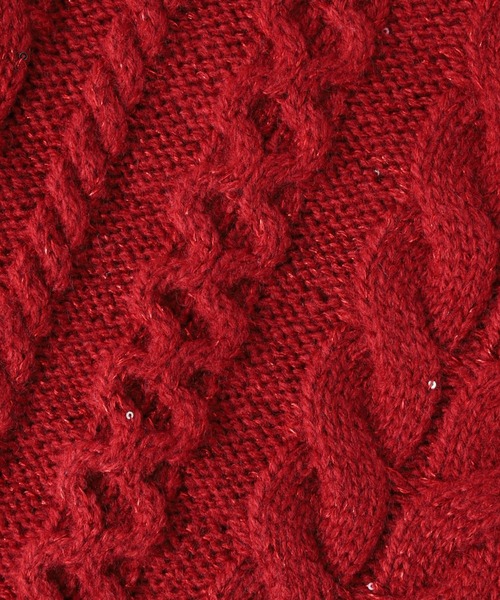 LAUTREAMONT(ロートレアモン)の「【WEB限定】ケーブル柄編みニット≪洗える≫(ニット/セーター・レディース・ホワイト/ライトグレー/ネイビー・9号)」の9枚目の写真