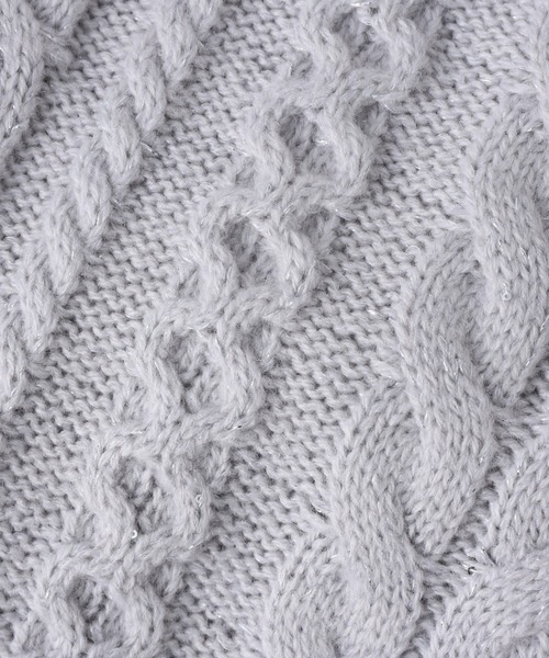 LAUTREAMONT(ロートレアモン)の「【WEB限定】ケーブル柄編みニット≪洗える≫(ニット/セーター・レディース・ホワイト/ライトグレー/ネイビー・9号)」の17枚目の写真