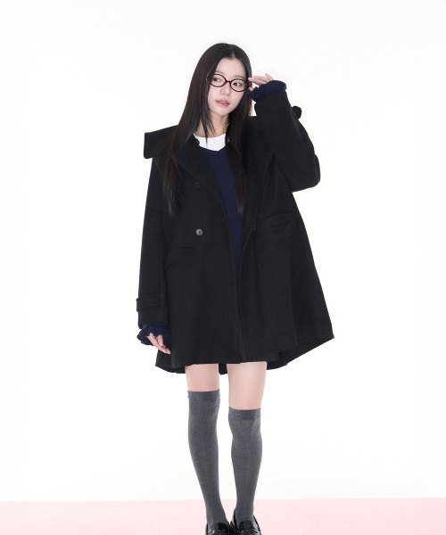 ALKI ALKA（アルキアルカ）の「Sailor Half Coat (Black)（チェスターコート・レディース・ブラック・FREE）」の3枚目の写真