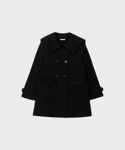ALKI ALKA（アルキアルカ）の「Sailor Half Coat (Black)（チェスターコート・レディース・ブラック・FREE）」の4枚目の写真