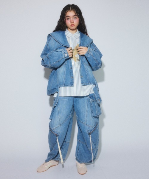 Candy Stripper(キャンディストリッパー)の「SAILOR DENIM ジャケット(デニムジャケット・レディース・ライトインディゴブルー/ブルー系その他・FREE)」の12枚目の写真