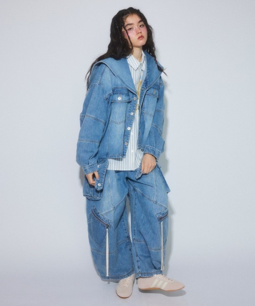 Candy Stripper(キャンディストリッパー)の「SAILOR DENIM ジャケット(デニムジャケット・レディース・ライトインディゴブルー/ブルー系その他・FREE)」の13枚目の写真