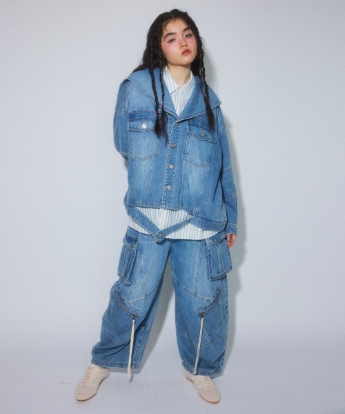 Candy Stripper(キャンディストリッパー)の「SAILOR DENIM ジャケット(デニムジャケット・レディース・ライトインディゴブルー/ブルー系その他・FREE)」の15枚目の写真