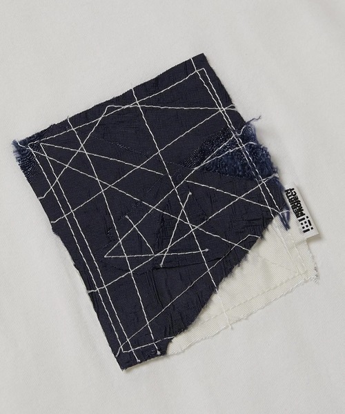 REBIRTH PROJECT(リバースプロジェクト)の「【REBIRTH PROJECT】AIRBACK Handmade Patchwork Tee(WHT/L-4)(Tシャツ/カットソー・メンズ・ホワイト・LARGE)」の2枚目の写真