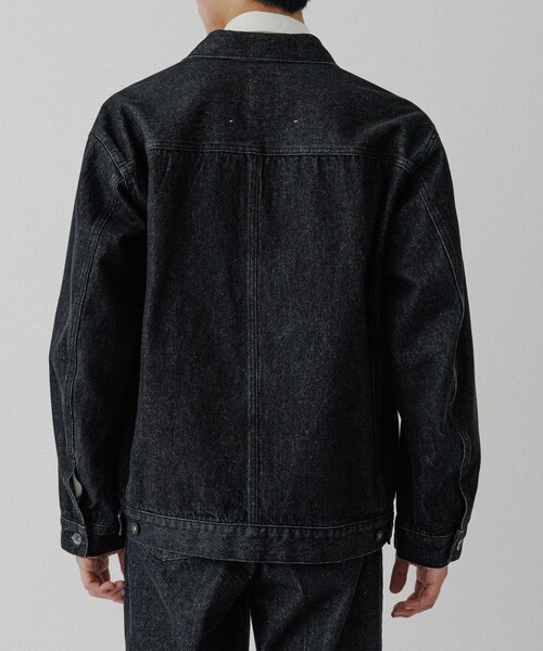 ADAM ET ROPE'（アダムエロペ）の「デニム トラッカー ジャケット / ADAM ET ROPE' JEANS -PERS-（デニムジャケット・メンズ・ネイビー/ブラック系その他・M/L/S）」の4枚目の写真