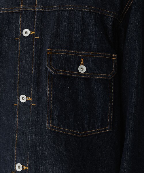 ADAM ET ROPE'（アダムエロペ）の「デニム トラッカー ジャケット / ADAM ET ROPE' JEANS -PERS-（デニムジャケット・メンズ・ネイビー/ブラック系その他・M/L/S）」の9枚目の写真