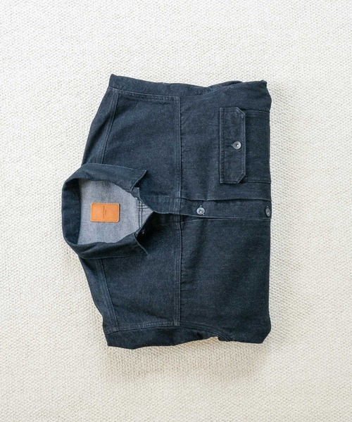 ADAM ET ROPE'（アダムエロペ）の「デニム トラッカー ジャケット / ADAM ET ROPE' JEANS -PERS-（デニムジャケット・メンズ・ネイビー/ブラック系その他・M/L/S）」の19枚目の写真