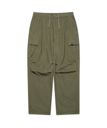 CORDUROY WIDE CARGO PANTS khaki