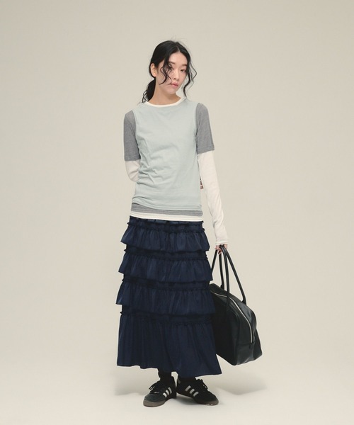 JEANASIS（ジーナシス）の「【eL】3Piece Layered Pullover/641214（Tシャツ/カットソー・レディース・ネイビー系/グレー系その他・FREE）」の5枚目の写真