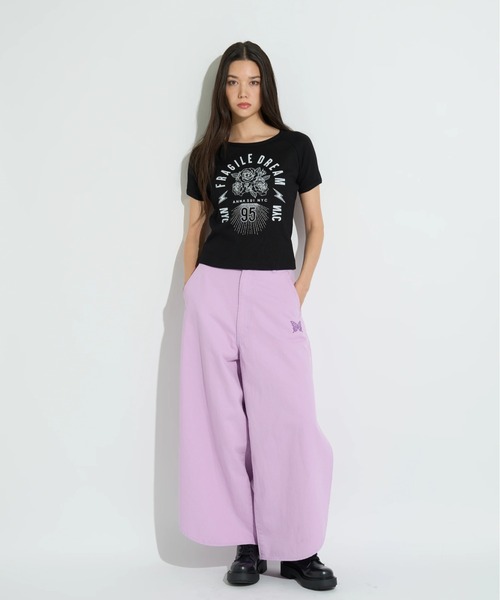 ANNA SUI NYC（アナ スイ エヌ ワイ シー）の「サイドスリットデニム ロングパンツ（デニムパンツ・レディース・ラベンダー/ネイビー・S/M）」の16枚目の写真