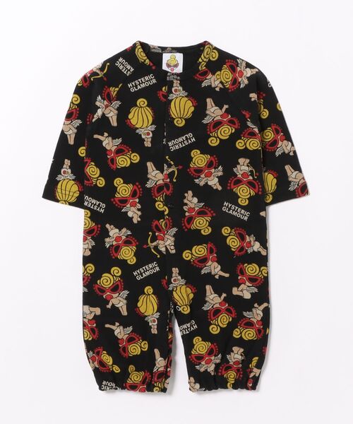 HYSTERIC MINI（ヒステリックミニ）の「ANGEL MINI総柄 2WAYALL（ロンパース・キッズ・ホワイト系その他/ピンク系その他/ブラック系その他・FREE）」の2枚目の写真