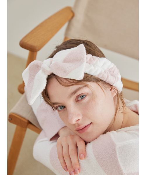 gelato pique（ジェラートピケ）の「スムーズィー2ボーダーヘアバンド（その他ルームウェア・レディース・チャコールグレー/ブルー/ピンク/オレンジ・F）」の9枚目の写真