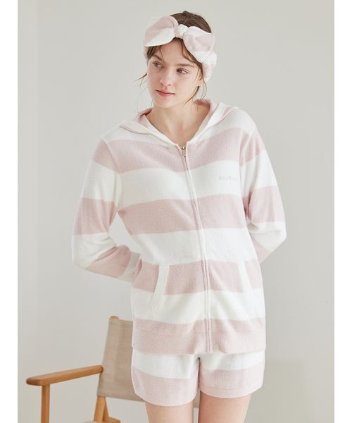 gelato pique（ジェラートピケ）の「スムーズィー2ボーダーヘアバンド（その他ルームウェア・レディース・チャコールグレー/ブルー/ピンク/オレンジ・F）」の11枚目の写真