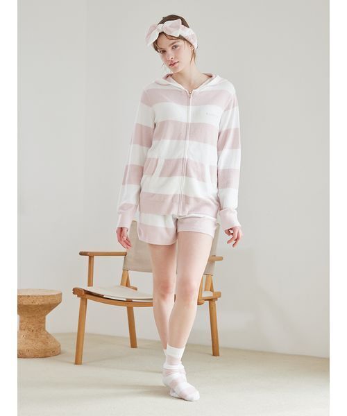 gelato pique（ジェラートピケ）の「スムーズィー2ボーダーヘアバンド（その他ルームウェア・レディース・チャコールグレー/ブルー/ピンク/オレンジ・F）」の12枚目の写真