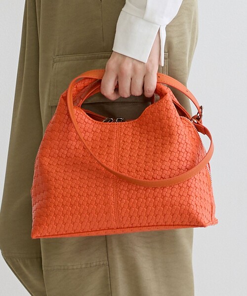 NICOLE white(ニコルホワイト)の「メッシュ型押し2WAYバッグ(ショルダーバッグ・レディース・ブラック/オレンジ/ライトグレー・FREE)」の3枚目の写真