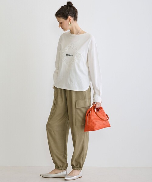 NICOLE white(ニコルホワイト)の「メッシュ型押し2WAYバッグ(ショルダーバッグ・レディース・ブラック/オレンジ/ライトグレー・FREE)」の5枚目の写真