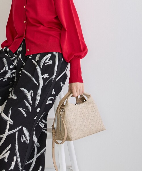 NICOLE white(ニコルホワイト)の「メッシュ型押し2WAYバッグ(ショルダーバッグ・レディース・ブラック/オレンジ/ライトグレー・FREE)」の11枚目の写真