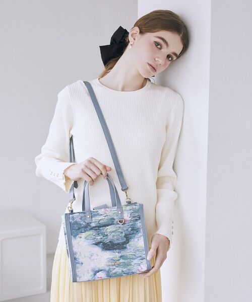 Maison de FLEUR（メゾンドフルール）の「ゴブラン2Wayスクエアトート（ハンドバッグ・レディース・ダークグリーン・FREE）」の2枚目の写真