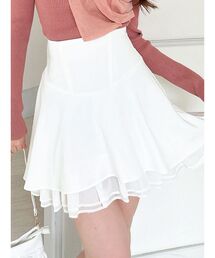アシンメトリーフレアミニスカート