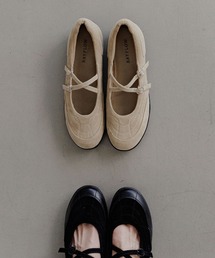 BAYFLOW | [抗菌消臭/撥水加工]クロスベルトバレエスニーカー(バレエシューズ)