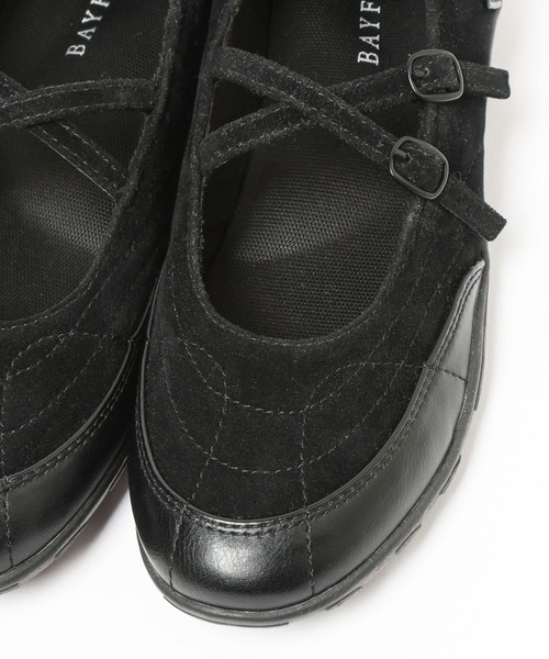 BAYFLOW（ベイフロー）の「[抗菌消臭/撥水加工]クロスベルトバレエスニーカー（バレエシューズ・レディース・ベージュ/ブラック・LARGE/MEDIUM）」の13枚目の写真