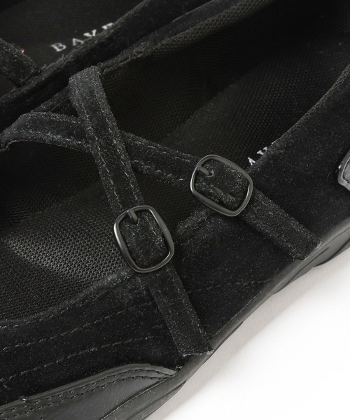 BAYFLOW（ベイフロー）の「[抗菌消臭/撥水加工]クロスベルトバレエスニーカー（バレエシューズ・レディース・ベージュ/ブラック・LARGE/MEDIUM）」の17枚目の写真