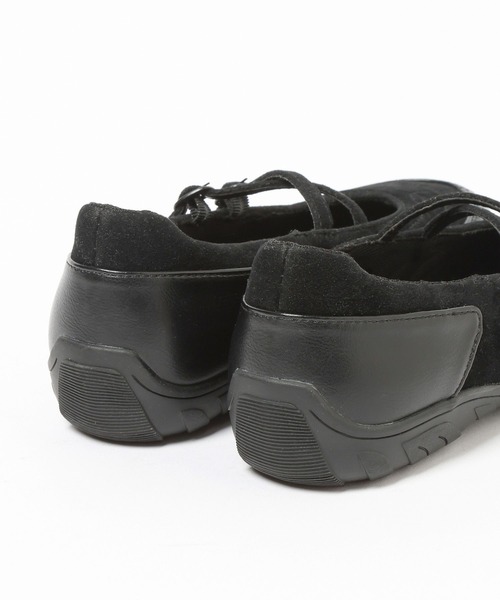 BAYFLOW（ベイフロー）の「[抗菌消臭/撥水加工]クロスベルトバレエスニーカー（バレエシューズ・レディース・ベージュ/ブラック・LARGE/MEDIUM）」の21枚目の写真