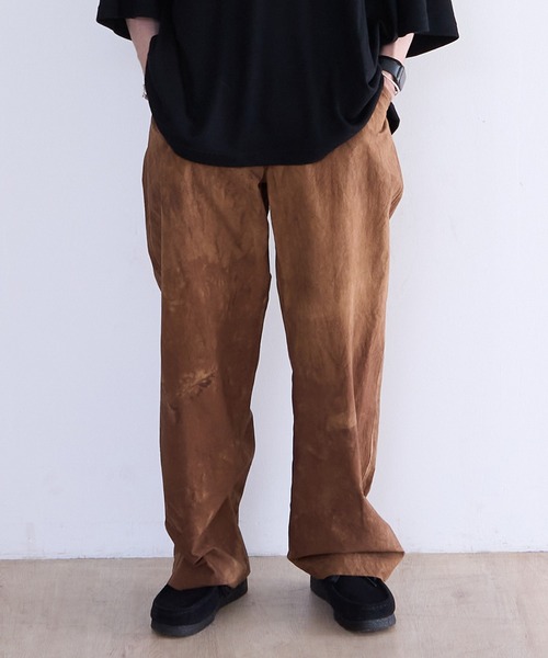 NEZU YOHINTEN(ネズヨウヒンテン)の「NEZU YO-HINTEN AGED UNEVEN DYE ワークパンツ (100806)(その他パンツ・メンズ・ネイビー/ブラウン・1/2)」の1枚目の写真