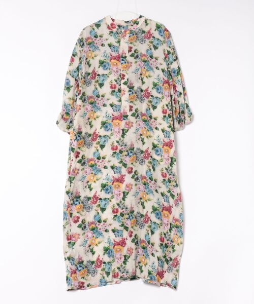 H.A.K(ハク)の「キュプラモダールカルゼTRACE FLORALプリントバルーンプリントワンピース(ワンピース・レディース・ベージュ/ダークグレー・FREE)」の2枚目の写真