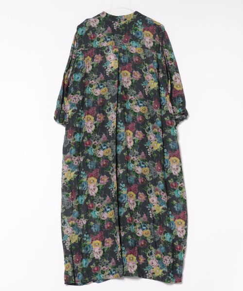 H.A.K(ハク)の「キュプラモダールカルゼTRACE FLORALプリントバルーンプリントワンピース(ワンピース・レディース・ベージュ/ダークグレー・FREE)」の4枚目の写真