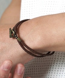 THE MILES（ザ マイルズ）の「"03"本革 レイヤード マンテル 編み込みレザー ブレスレット（ブレスレット）」