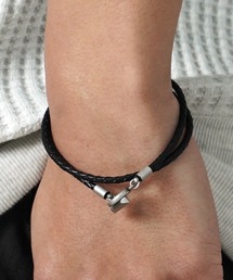 THE MILES（ザ マイルズ）の「"03"本革 レイヤード マンテル 編み込みレザー ブレスレット（ブレスレット）」