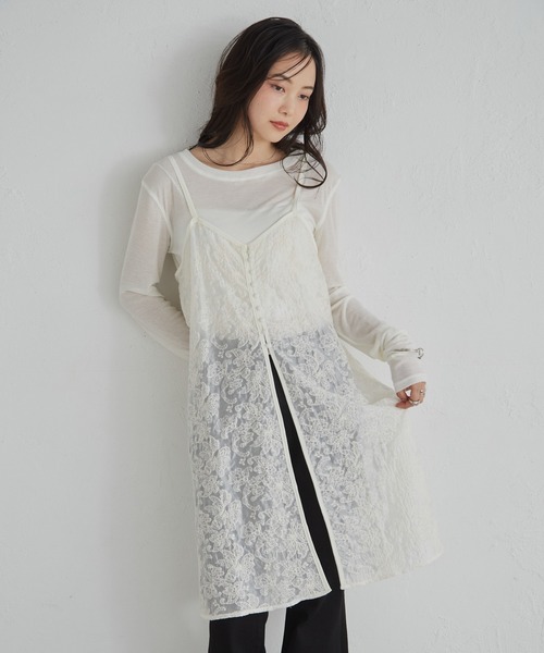 セール】レース刺繍ミニワンピ（チュニック）｜solleim（ソルレム）の