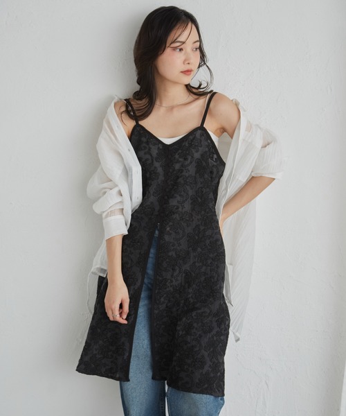 solleim(ソルレム)の「レース刺繍ミニワンピ(ワンピース・レディース・ブラック/ホワイト・M/L)」の14枚目の写真